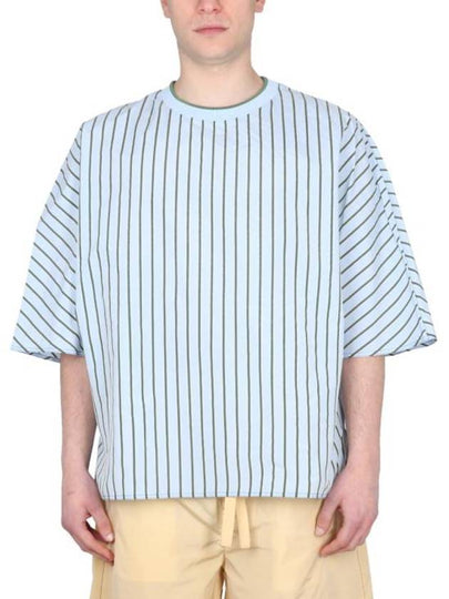 Kimono Stripe Short Sleeve T-Shirt Blue - SUNNEI - BALAAN 2