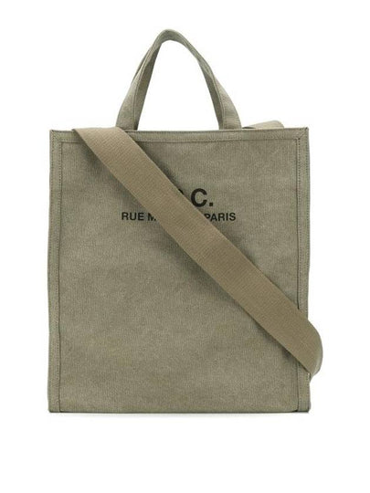 Recovery Logo Printing Cotton Tote Bag Khaki - A.P.C. - BALAAN 2