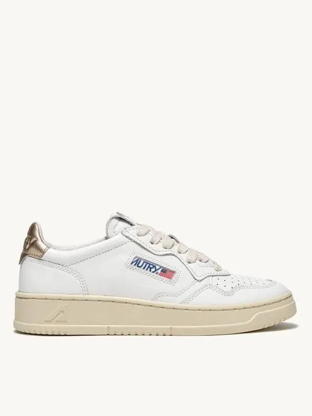 Medalist Goatskin Low Top Sneakers Gold White - AUTRY - BALAAN 2