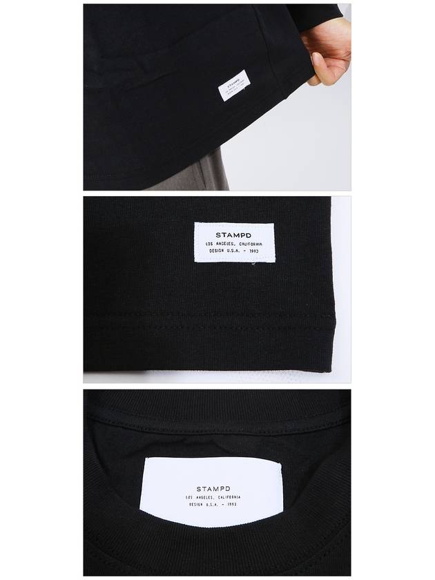 Logo long sleeve tshirt SLA M1883LT BLK - STAMPD - BALAAN 5