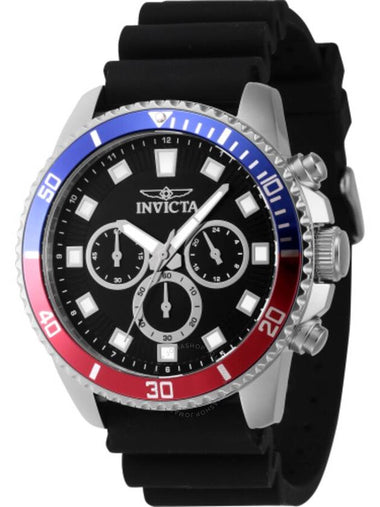 Invicta Pro Diver Chronograph Quartz Black Dial Pepsi Bezel Men's Watch 46119 - INVICTA - BALAAN 1