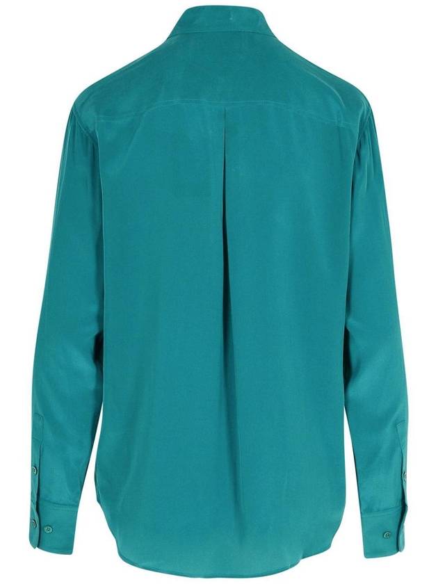 Equipment Teal Silk Shirt - EQUIPMENT - BALAAN 3