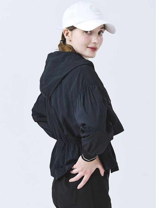 Doyou Know MC Women s Hood Detachable Waist Inner String Sharing Windbreaker Black Jumper DO3242WB90 2 - DOYOUKNOWMC GOLF WEAR - BALAAN 4