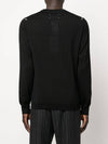 Back Stitch Crew Neck Wool Knit Top Black - MAISON MARGIELA - BALAAN 4