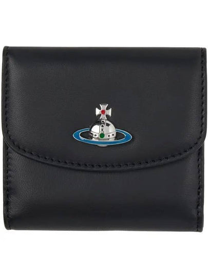 ORB Logo Small Half Wallet Black - VIVIENNE WESTWOOD - BALAAN 2