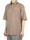 Lyocell Silk Cotton Check Short Sleeve Shirt Brown - LEMAIRE - BALAAN 2