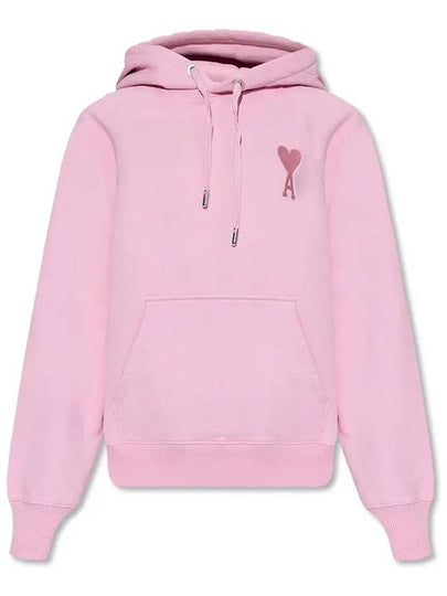 Heart Logo Cotton Hoodie Pink - AMI - BALAAN 2