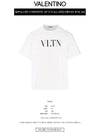 Men's VLTN Logo Overfit Short Sleeve T-Shirt White - VALENTINO - BALAAN 3