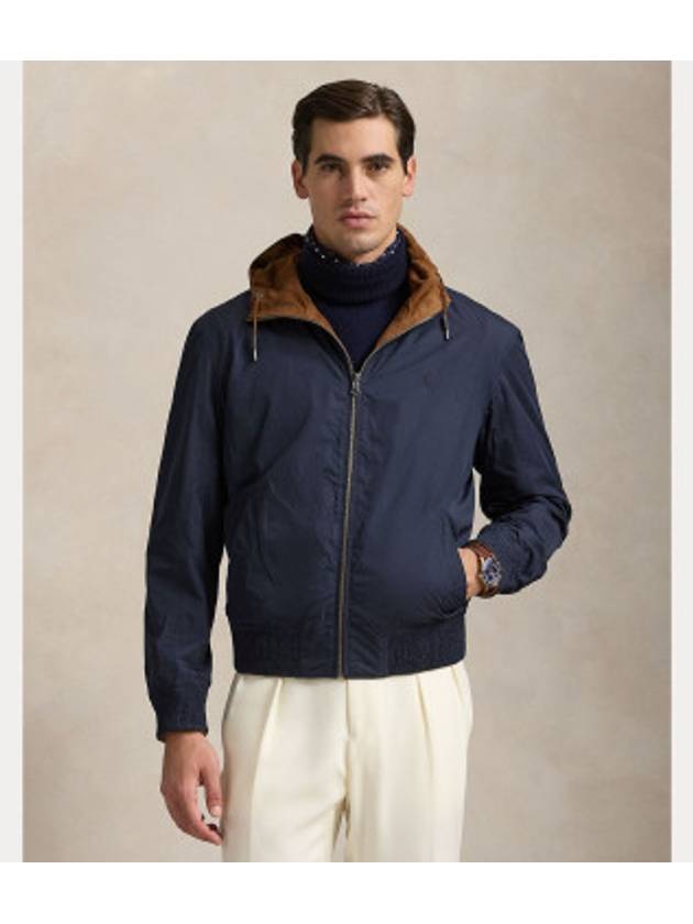 Reversible Hooded Zip-Up Jacket Multi Brown Navy - POLO RALPH LAUREN - BALAAN 5