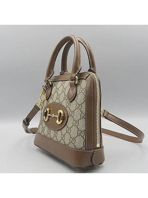 640716 GG Supreme Horsebit 1955 Mini Top Handle Tote Bag Shoulder Strap - GUCCI - BALAAN 2