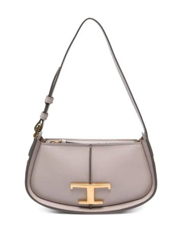 T Timeless Leather Shoulder Bag Grey - TOD'S - BALAAN 1