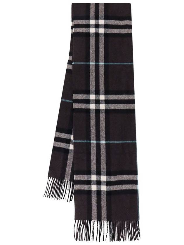 Check Fringe Cashmere Scarf 8074793 - BURBERRY - BALAAN 3