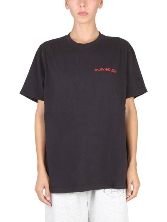 Disco Short Sleeve T-Shirt Faded Black - SPORTY & RICH - BALAAN 1