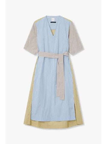 30 9 29 Women s Belted Block Dress Light Blue - PAUL SMITH - BALAAN 1