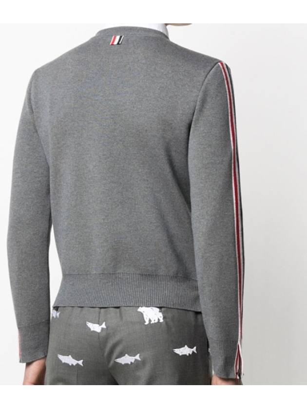 Men's Stripe Wool Knit Top Grey - THOM BROWNE - BALAAN 5