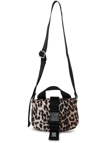 Leopard Print Tech Mini Cross Bag - GANNI - BALAAN 1