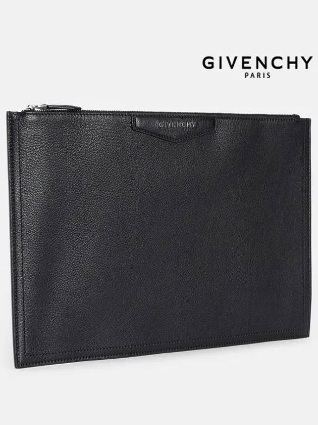 Antigona Large Leather Clutch Bag Black - GIVENCHY - BALAAN 5