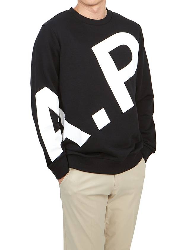 Cory Big Logo Cotton Sweatshirt Black - A.P.C. - BALAAN 5