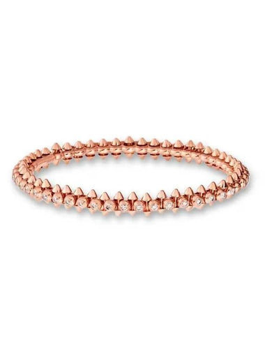 Diamond Clashed Bracelet Pink Gold - CARTIER - BALAAN 1