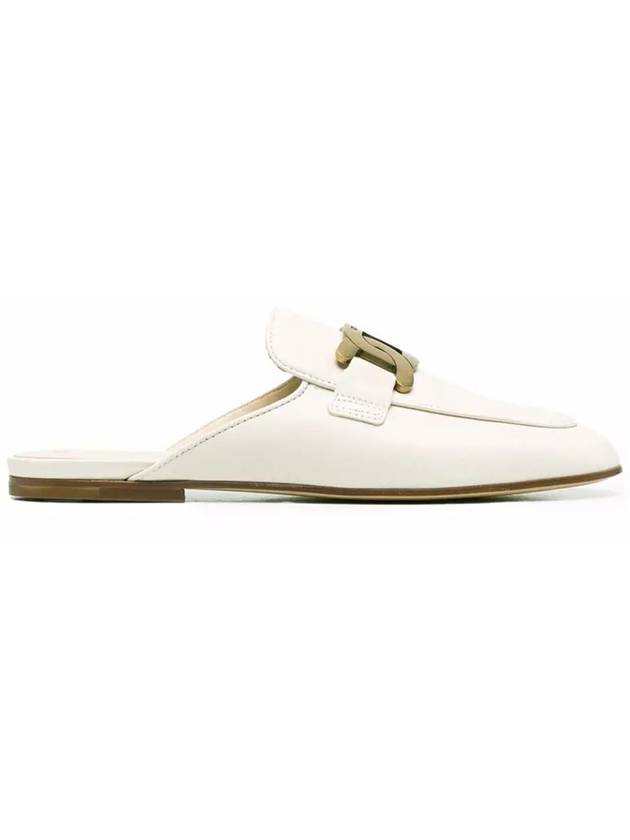 Metal Chain Leather Mule White - TOD'S - BALAAN 2