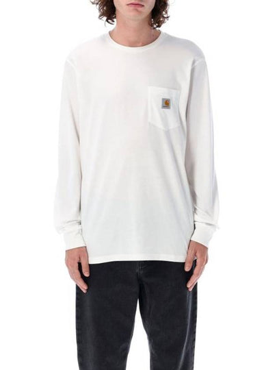 Chest Pocket Logo Long Sleeve T-Shirt White - CARHARTT WIP - BALAAN 2