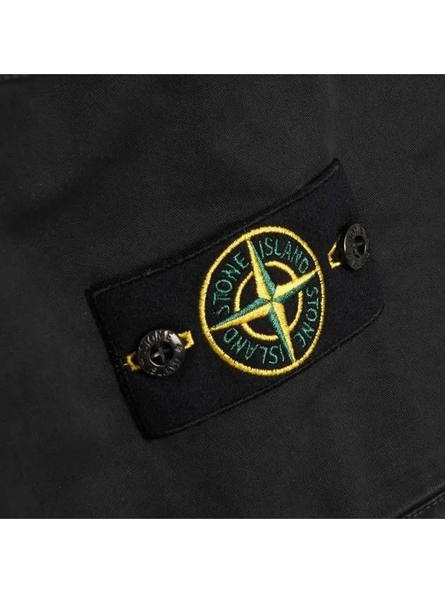 Stretch Broken Twill Garment Dyed Old Effect Cargo Pants Black - STONE ISLAND - BALAAN 5