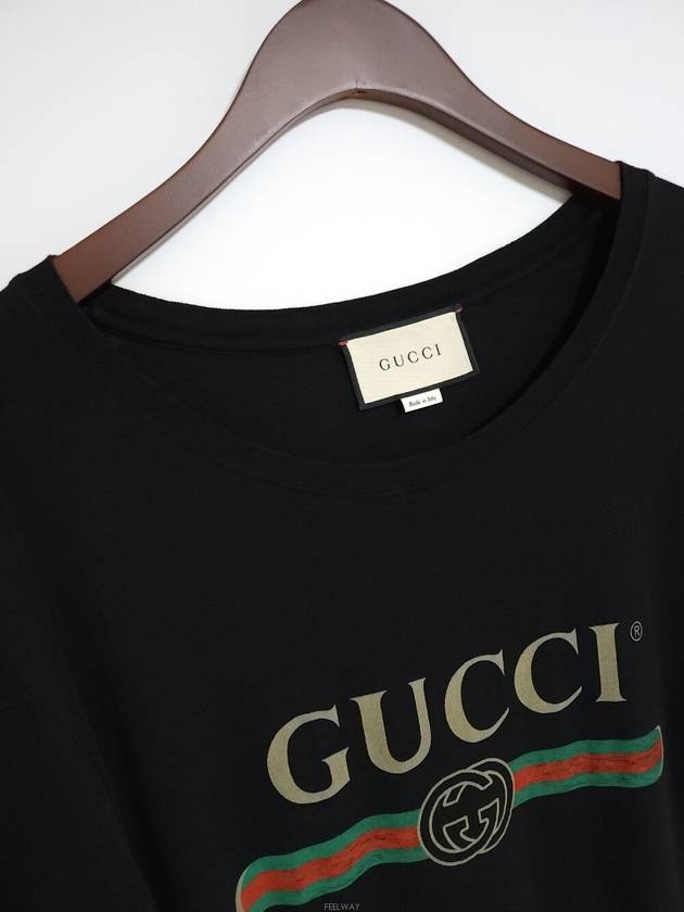 L Vintage band logo common short sleeve t shirt 440103 X3F05 - GUCCI - BALAAN 2