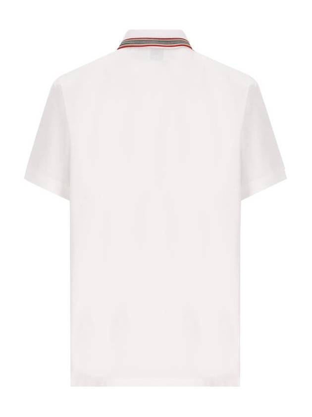 Cotton Polo Shirt White - BURBERRY - BALAAN 3