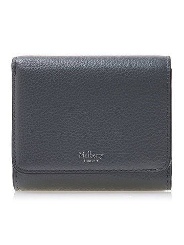 Continental French Classic Grain Half Wallet Dark Grey - MULBERRY - BALAAN 1