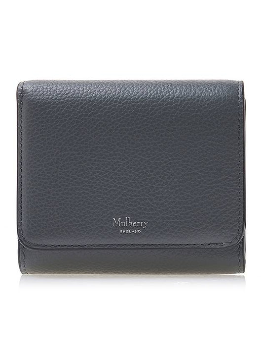 Continental French Classic Grain Half Wallet Dark Grey - MULBERRY - BALAAN 1