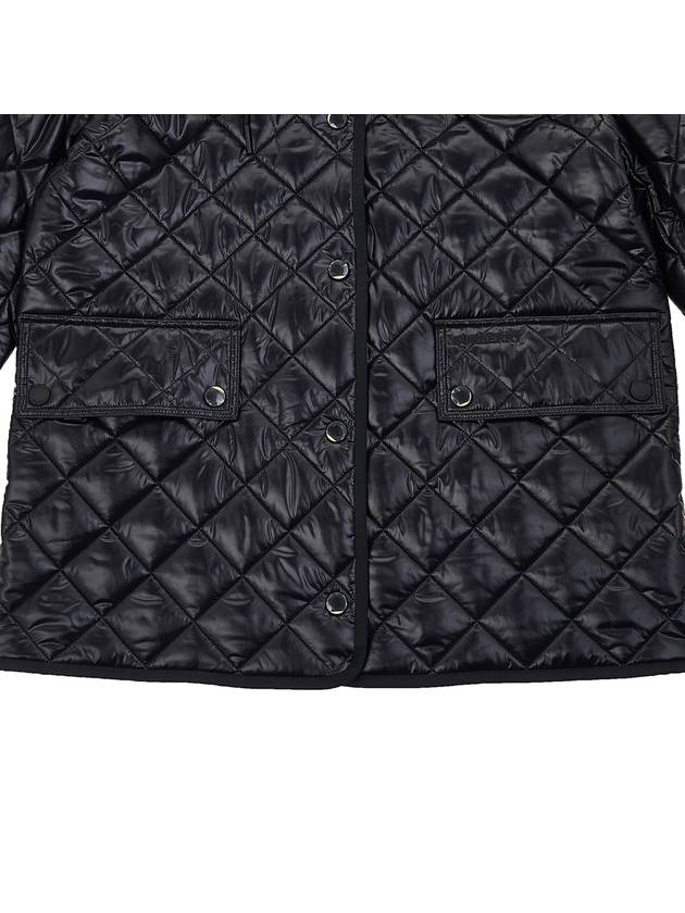 Diamond Quilted Reversible Hooded Jacket Brown Black - BURBERRY - BALAAN 10