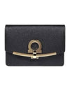 Gancini Calfskin Card Wallet Black - SALVATORE FERRAGAMO - BALAAN 2