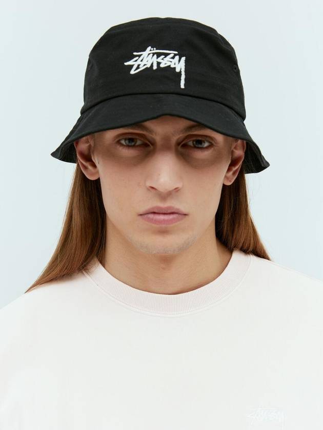 Big Stock Bucket Hat Black 1321132 - STUSSY - BALAAN 3