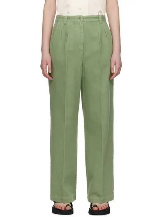 Pantalon Tressie Straight Pants Green - A.P.C. - BALAAN 2