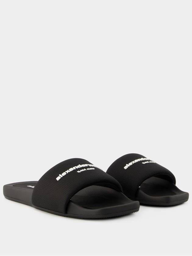 Pool Square Toe Slippers Black - ALEXANDER WANG - BALAAN 3