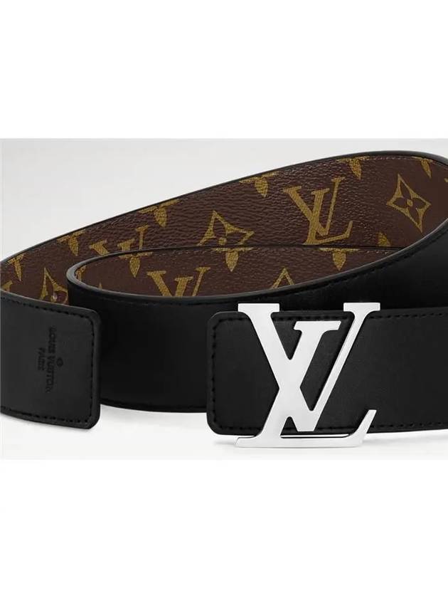 LV Initiales Reversible Monogram Leather Belt Black Brown - LOUIS VUITTON - BALAAN 4