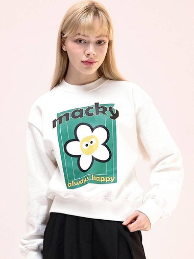 Tennis Court Sweatshirt Long Sleeve T-Shirt White - MACKY - BALAAN 1