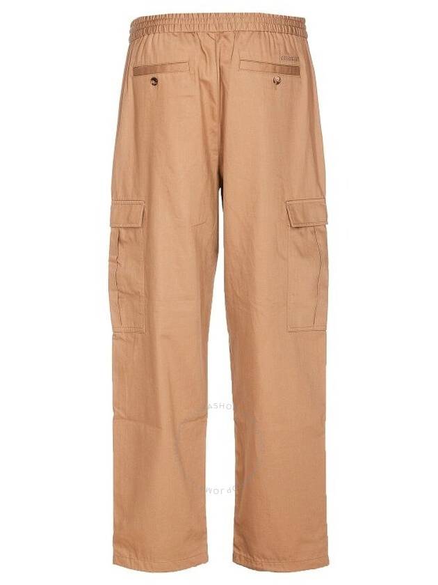 Men's Cotton Cargo Straight Pants Camel - BURBERRY - BALAAN 3