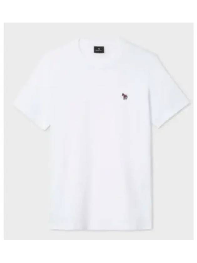 Zebra Logo Crew Neck Cotton Short Sleeve T-Shirt White - PAUL SMITH - BALAAN 2