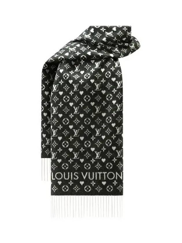 Monogram Game On Cashmere Scarf Black - LOUIS VUITTON - BALAAN 3