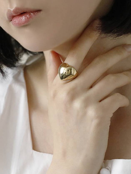 Volume Bold Heart Ring Volume Bold Heart Ring - SOSOO - BALAAN 1