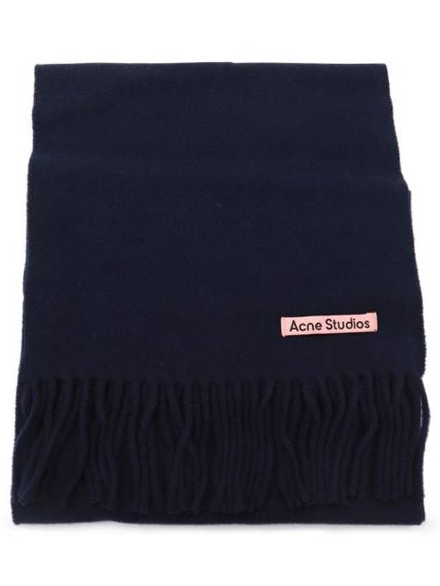 Wool Fringe Muffler Navy Blue - ACNE STUDIOS - BALAAN 2