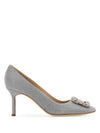 Women s Hangisi Heel Pumps HANGISICLC9XX0597 YWOV Silver BPG - MANOLO BLAHNIK - BALAAN 1