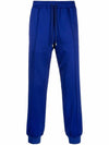 Men's Logo Striped Cotton Jogger Track Pants Blue - GUCCI - BALAAN.