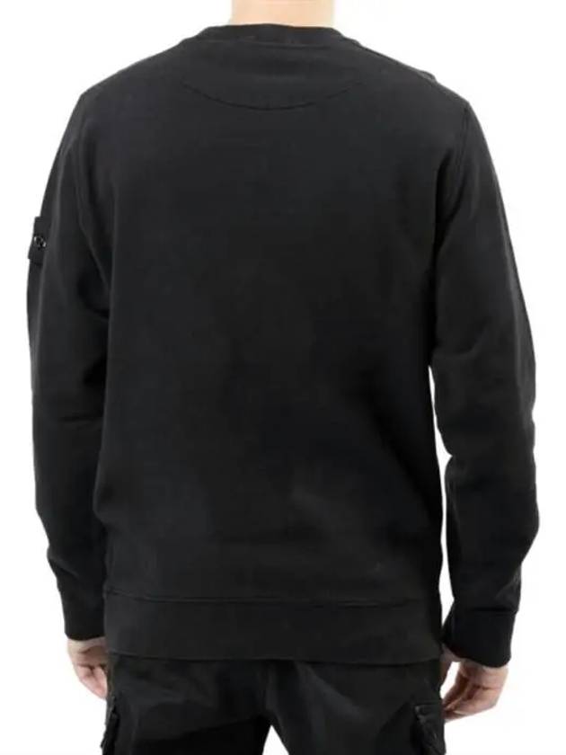 Wappen Patch Crew Neck Cotton Sweatshirt Black - STONE ISLAND - BALAAN 6