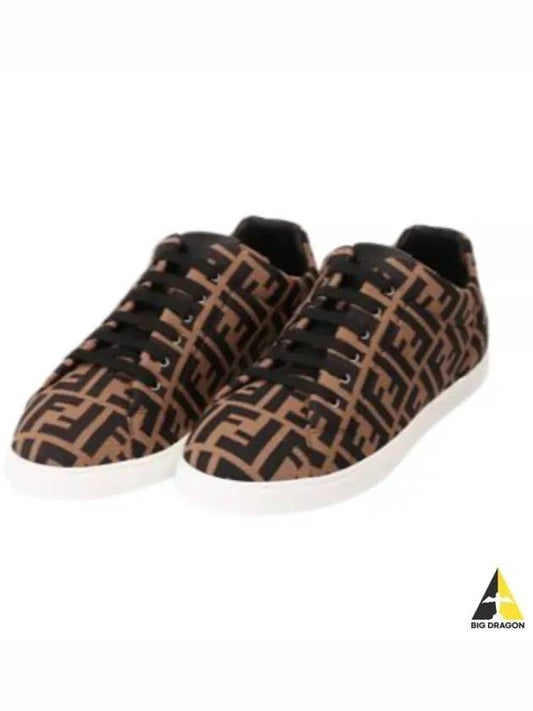 Tech Fabric Low Top Sneakers Brown - FENDI - BALAAN 2