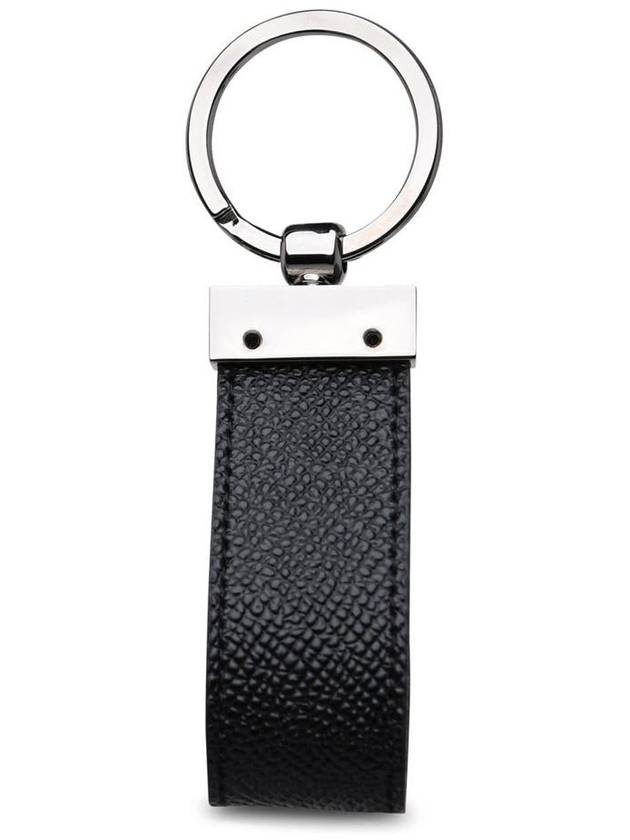 Dolce & Gabbana Black Leather Dauphine Keyring - DOLCE&GABBANA - BALAAN 3