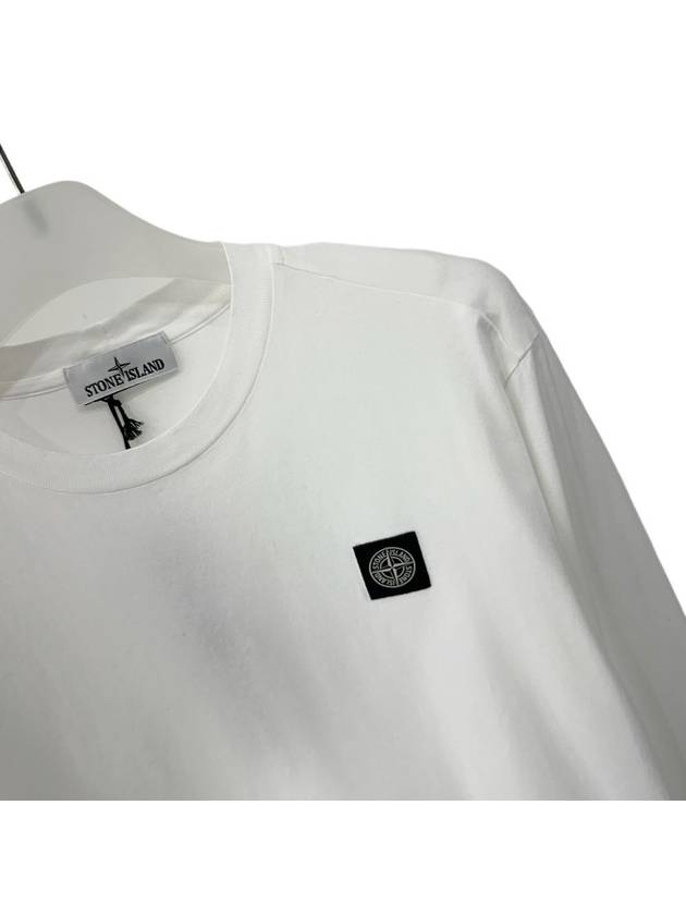 Cotton Jersey Long Sleeve T Shirt White - STONE ISLAND - BALAAN 4