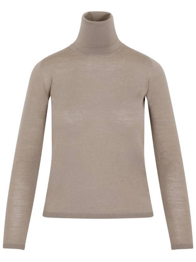 Saluto Wool Turtleneck Hazelnut Brown - MAX MARA - BALAAN.