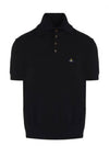 Alex Polo Knit Top Black - VIVIENNE WESTWOOD - BALAAN 2